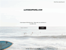 Tablet Screenshot of lloydieapparel.com
